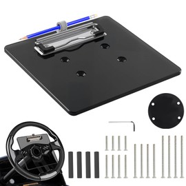 MOSNAI Golf Cart Steering Wheel Scorecard Holder with Pencil Holder & Clip Fit for Club Car DS & Precedent EZGO TXT & RXV Yamaha Golf Carts