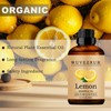 Lemon Essential Oils Organic, 120ML Pure and Natural Lemon Essential