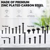 Rustark 490Pcs #6#8#10 Black Wood Screws Assortment Kit, Pan Head&Flat