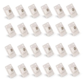 ASTIMESA 24 Pack Mini Self Adhesive Caster Wheels, 1 Inch Stainless Steel Paste Universal Wheel, Small 360° Swivel Sticky Appliance Ball Rollers for Furniture Kitchen Countertop Storage Box (White)