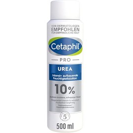 CETAPHIL PRO Urea 10 Prozent Intensiv aufbauende Feuchtigkeitslotion, 500ml, Für extrem trockene, schuppige Haut am Körper, Regeneriert intensiv und reduziert Trockenheit langfristig