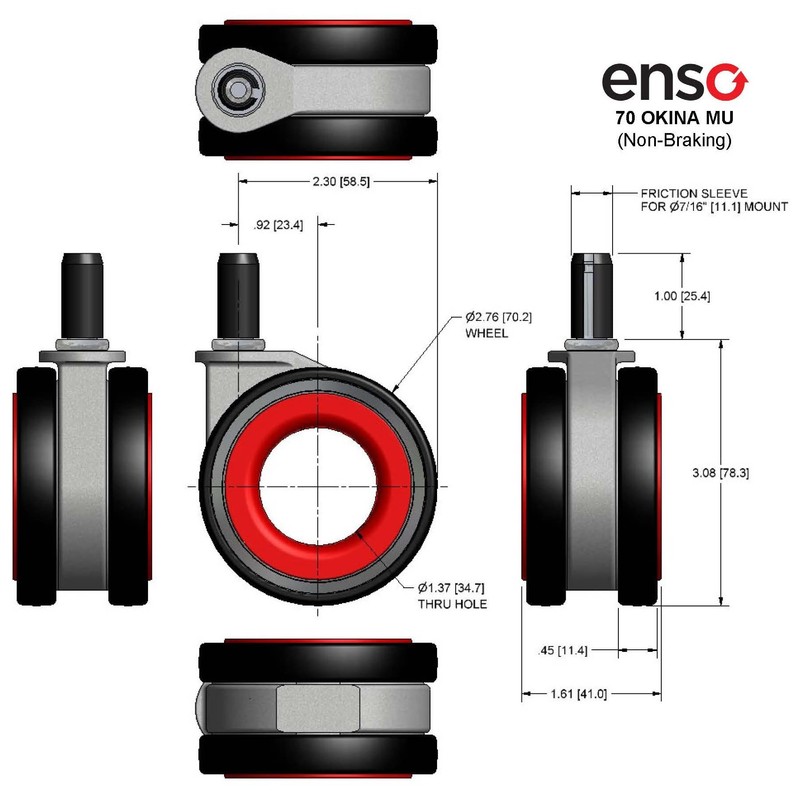 Enso Office Chair Wheels | High End Replacement Heavy Duty