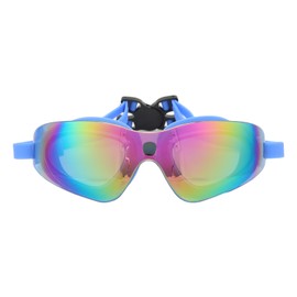 Swimming Goggles Anti Fog No Leaking Silica Gel Swim Glasses with PC Mirror for Men and Women Blue