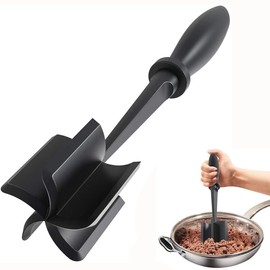 Meat Chopper, Ground Meat Chopper, Multifunctional Heat Resistant Masher and Mixing Chopper for Meat & Vegetables, Hamburger Masher, Kitchen Aid