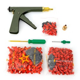MaldHau Tubeless Tire Gun Puncture Repair Kit with Mushroom Plug for Tyre Punctures and Flats on Cars, Motorcycles, ATV, Trucks Tractors, Portable Car Tire Motorcycle Tire Plugger