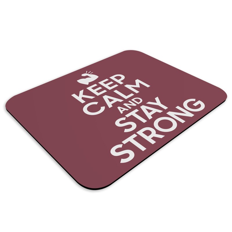 Fabulous Mauspad Keep Calm and Stay Strong Parodie Sport Krafttraining,