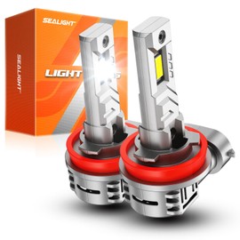 SEALIGHT H11 Bulbs, 30000LM 8X Brightness H11/H8/H9 Fog Lights, 6500K Cool White Bulbs with 15000RPM Fan, Plug and Play, IP68 Waterproof, Pack of 2
