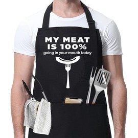 Hyzrz Funny Cooking Aprons for Men Women, Funny Dad Gifts for Mens Father, Mom - Mothers Day, Fathers Day, Birthday Gifts for Dad Step Brother Boyfriend Husband, Cool BBQ Grilling Kitchen Chef Apron