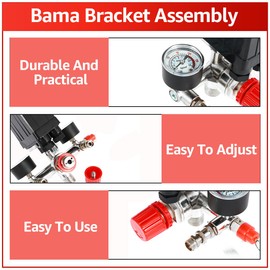Air Compressor Pressure Switch 90-120PSI Adjustable Manifold Regulator Gauge Durable Compressor Pressure Valve Switch Control 220/380V for Air Compressor