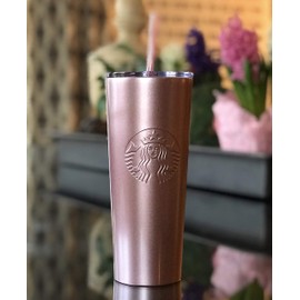 Starbucks Sparkling Pink Stainless Steel Cold Cup Tumbler 20oz