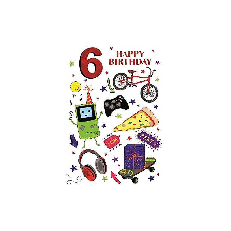 Greetings Age 6 Boy Birthday Card