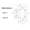 VOLUKA 6 Pack Non-Mortise Door Hinges - Easy to Install,