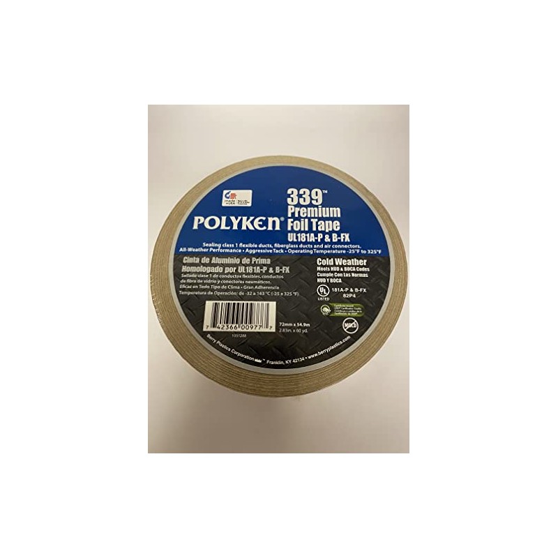 Polyken 339-3 - 3" x 60yd UL Listed Aluminum Foil