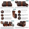 Ruaozz Waterproof Recliner Loveseat Cover with Console Non-Slip Couch Covers