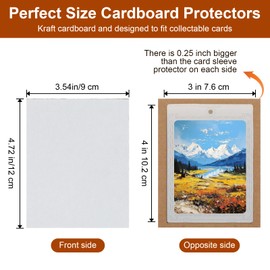 300 Packs 3.5x4.7 Inch Corrugated Cardboard Sheets, Premium White Corrugated Cardboard Inserts Bulk Flat for Sports Card Protectors, Trading Card Folders Mail Shipping Stiffeners