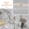 BUXVRCS Adjustable Multi-Directional Brushed Nickel Light Fixtures, Semi Flush Mount