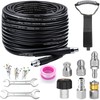 Sewer Jetter Kit for Pressure Washer, 100FT Drain Cleaner Hose