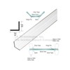 Gordon Glass® Crystal Clear Shower Door L-Shape Polycarbonate w/Pre-Applied Tape