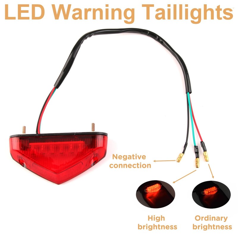 Hugfads High Quality Motorcycle Tail Light Brake Tail Light 12V