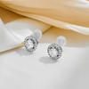 FILMOON Clip on Earrings with Round Clear Zircon for No