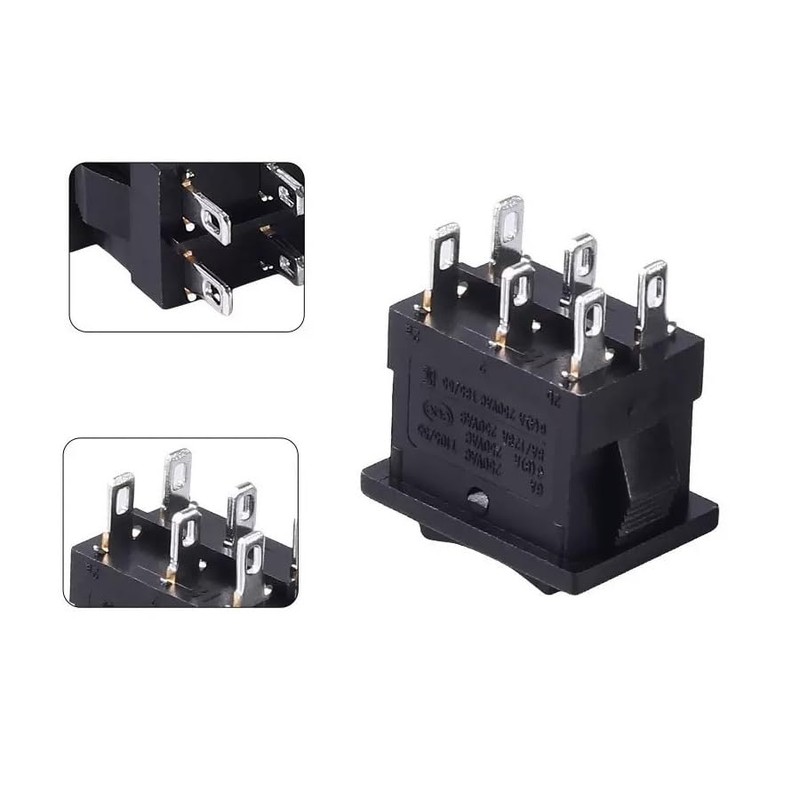 Switian 6 Pieces 6 Pin SPDT On-Off-On 3 Position Rocker