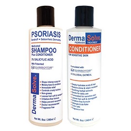 Dermasolve Champú Medicado Sin Caspa y Psoriasis Del Cuero Cabelludo Con Acondicionador, Tratamiento Definitivo para La Dermatitis Seborreica para