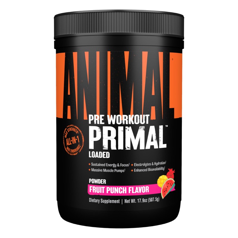 Animal Primal Muscle Hydration Preworkout Powder Contains Beta Alanine, 3DPump,