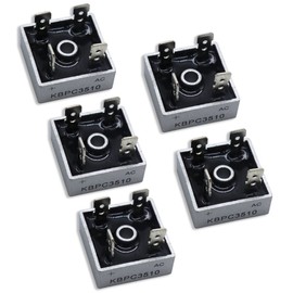 KUBOWAI 5 Piece KBPC3510 Bridge Rectifier Diode Set, 35A 1000V Single Phase Full Wave Metal Housing 4 Pin Through Hole