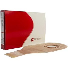 Bolsa de colostomia Hollister 18133 drenable sin filtro, aro de 57 mm con cierre lock'n roll, transparente caja con 10 piezas