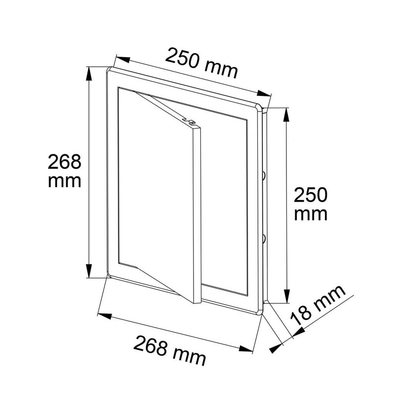 Awenta 250 x 250 mm Plastic Access Panel Door -