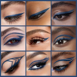 FOCALLURE Sadness Proof Precision Eyeliner,Sweatproof Eyeliner Pencil,Quick Drying,Smudge-proof,Long Lasting,Won't Slip Octagonal Grip,Ultra Fine Brush,BL03 SAPPHIRE