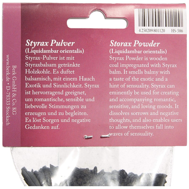 Berk - Inner Worlds Pure Resins Styrax Incense