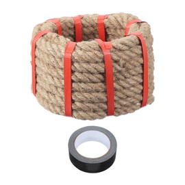 MECCANIXITY Battle Rope 25ft x 0.7 Inch Jute Heavy Fitness Training Gym Climbing Rope Exercise Workout Ropes for Strength Training Home Workouts Sport