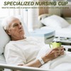 Nzkeuf Elderly Leak-Proof Straw Cup with Handle, 350ml Non-Spill Sippy