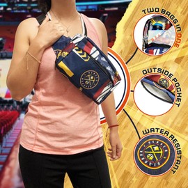 Pro Specialties Group Denver Nuggets Transformable 2-in-1 Mini Backpack: Convertible, Stylish, water-resistant travel belt bag.