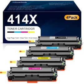 414X Toner Cartridges 4 Pack (with Chip) Replacement for HP 414X 414A W2020X W2021X W2022X W2023X Toner for Color Pro MFP M479fdw M479fdn M479dw M454dw M454dn M479 M454 M455dn M480f Printer