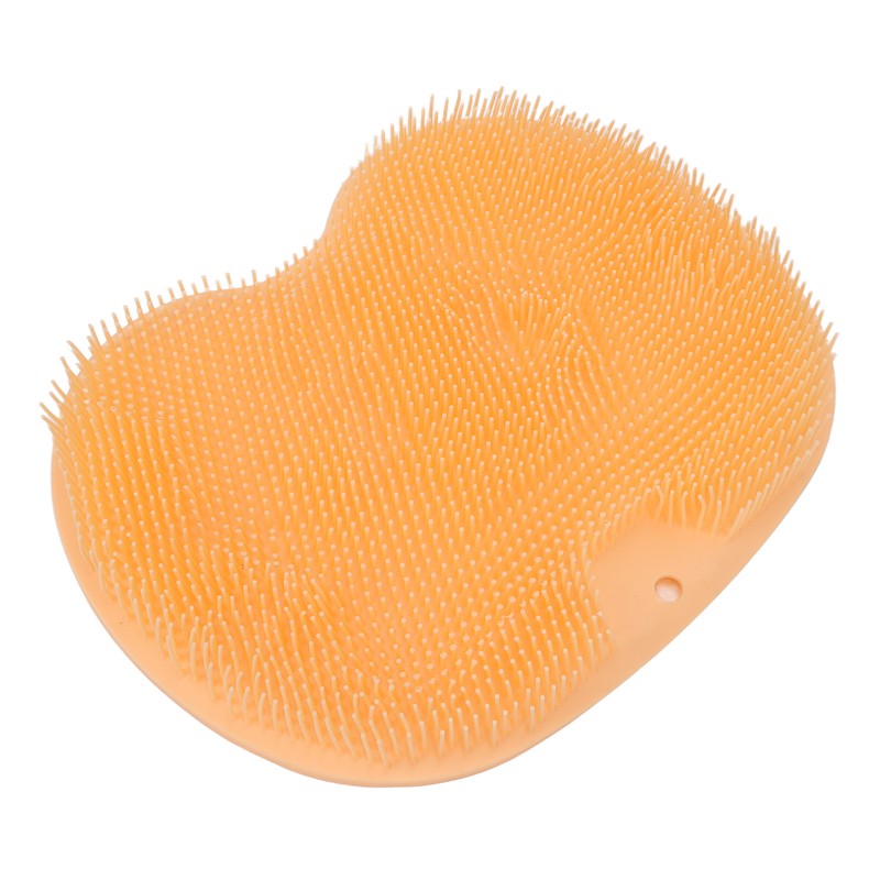 Foot Scrubber Massager with Suction Cups Orange Soft Foldable Shower