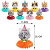 Nicime 9pcs Cat Honeycomb Decorations, Cute Animal Honeycomb Centerpiece Table