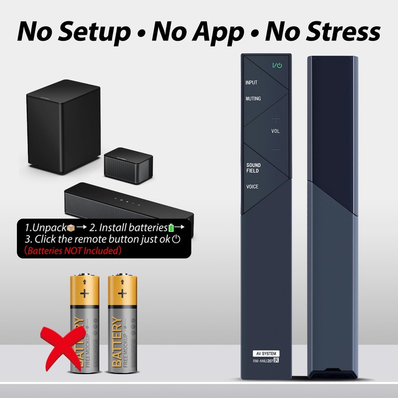 RM-ANU207 Replacement Remote fit for Sony Audio Video Receiver HT-XT1