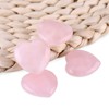 Rose Quartz, 4 PCS Heart Shaped Healing Stone Well Polished