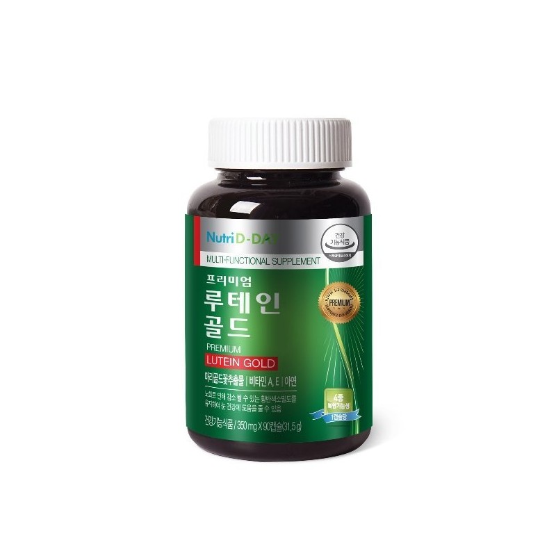 Nutri D-Day 뉴트리디데이 프리미엄 루테인 골드 90캡슐 1병 (3개월분) NutriD-Day