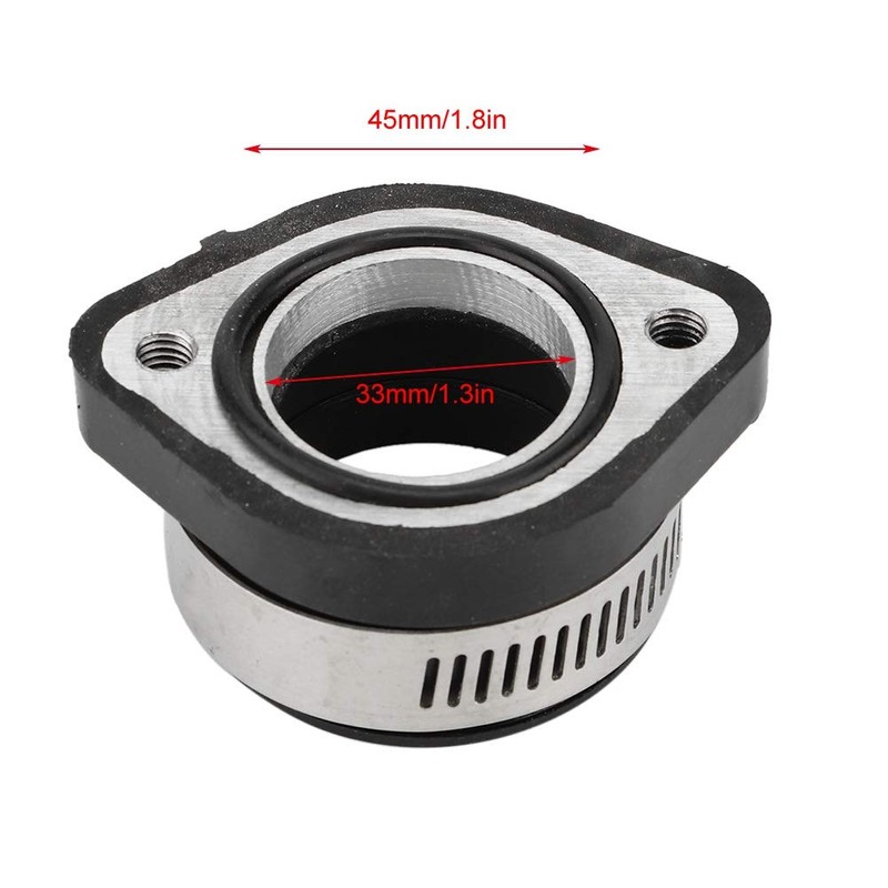 Qiilu 28mm Carburetor Gasket Motorcycle Rubber Carburetor Adapter for VM24
