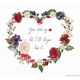 LUCAS Cross Stitch kit, Cotton, Multicoloured, 20,5x19cm