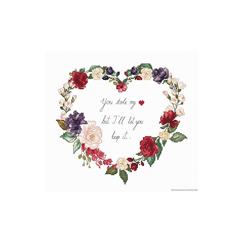 LUCAS Cross Stitch kit, Cotton, Multicoloured, 20,5x19cm