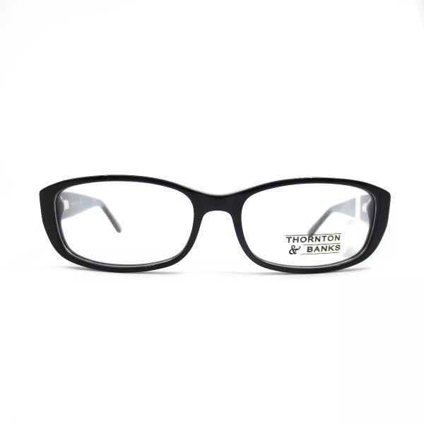 Thornton & Banks T2 TB2010 Black Rectangle Full Rim Eyeglasses