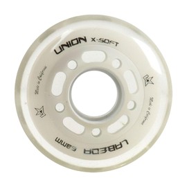 Labeda Union Roller Hockey Wheels + Hybrid Ceramic Bearings 68mm White X-Soft