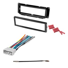 CACHÉ KIT689 Bundle with Car Stereo Installation Kit for Chrysler 2002 – 2004 300 – M – in Dash Mounting Kit, Harness, Antenna for Single Din Radio Receiver (4 Item)