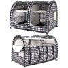 Mispace Portable Twin Compartment Show House Cat Cage/Condo - Easy