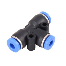 X AUTOHAUX Car 4 mm Fuel Air Pipe Connector Hose Fitting Adaptor 3 Way Pack of 5