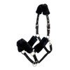 LeMieux Comfort Headcollar for Horses - Black - Soft Fleece